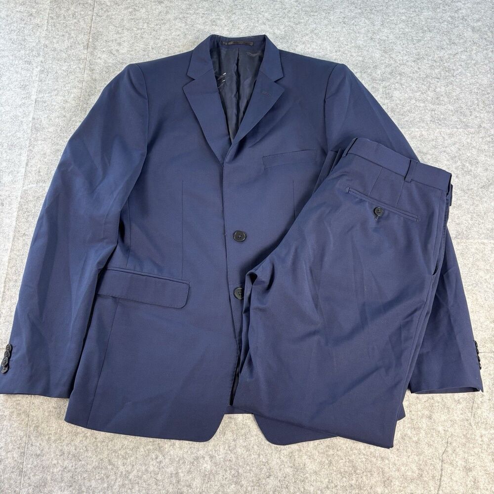 Naga Homme 2 Piece Suit Blue Wool Blend Mens Size US 40 / EU 50 R8 Egypt / Italy